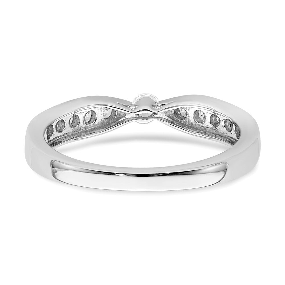 14k White Gold Real Diamond Band