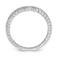 0.07ct. CZ Solid Real 14k White Gold Contoured Wedding Band Ring