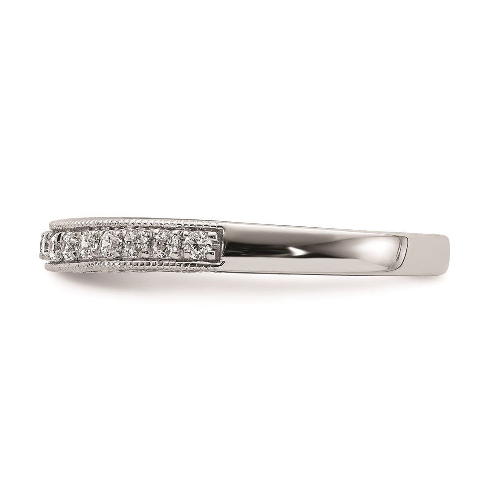 14k White Gold Real Diamond Band