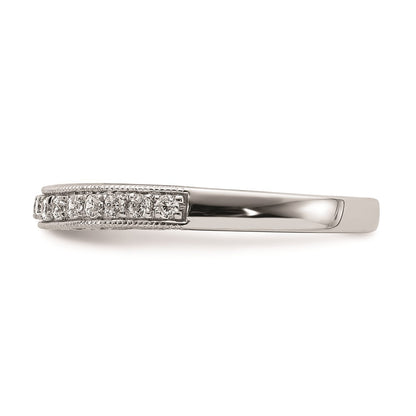 14k White Gold Real Diamond Band