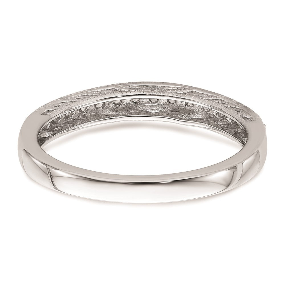 14k White Gold Real Diamond Band
