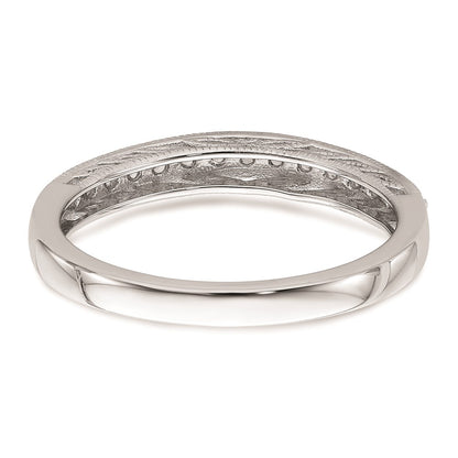 14k White Gold Real Diamond Band