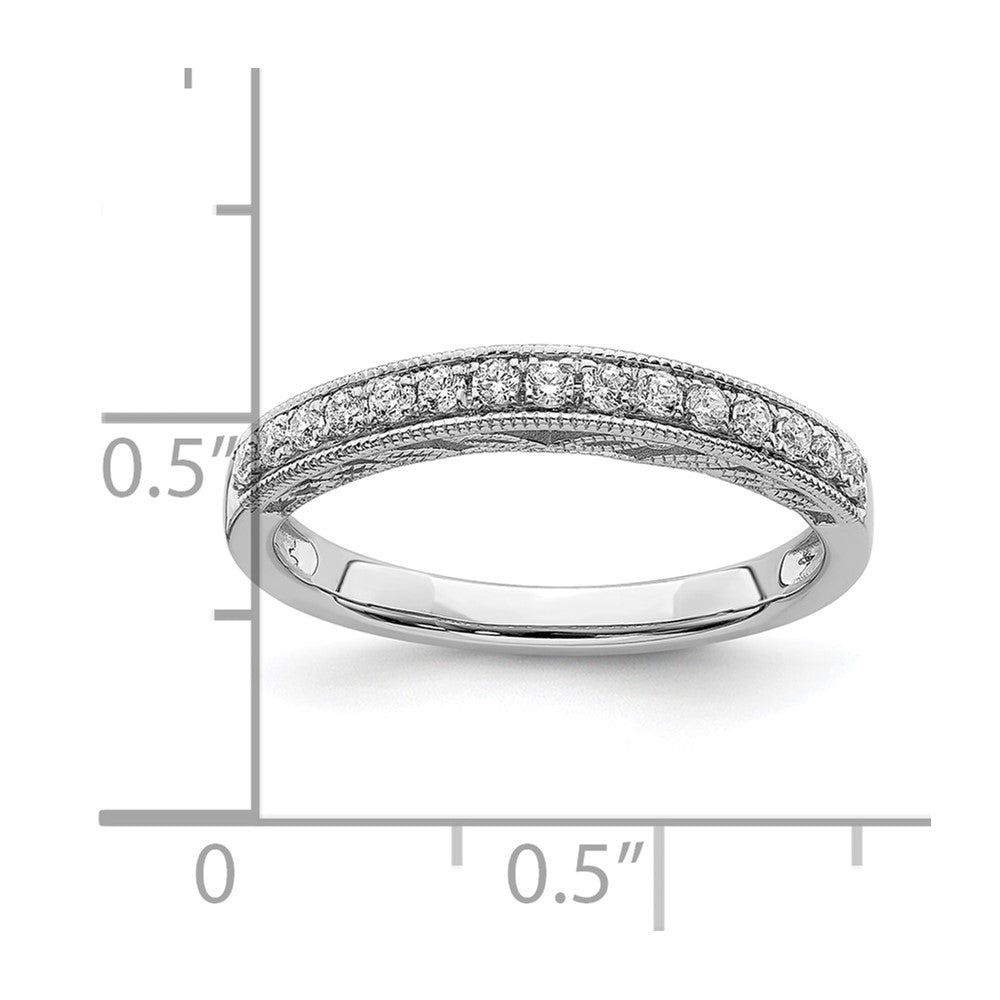 14k White Gold Real Diamond Band