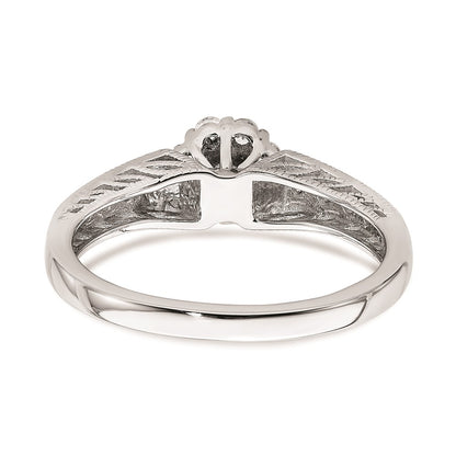 14k White Gold Real Diamond Engagement Ring