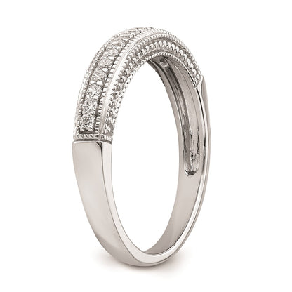 14k White Gold Real Diamond Band
