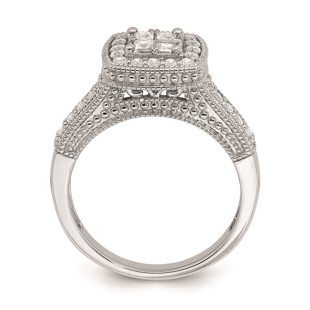 14k White Gold Real Diamond Diamond Engagement Ring