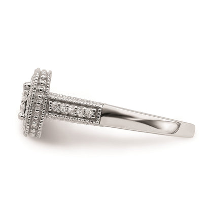 14k White Gold Real Diamond Diamond Engagement Ring