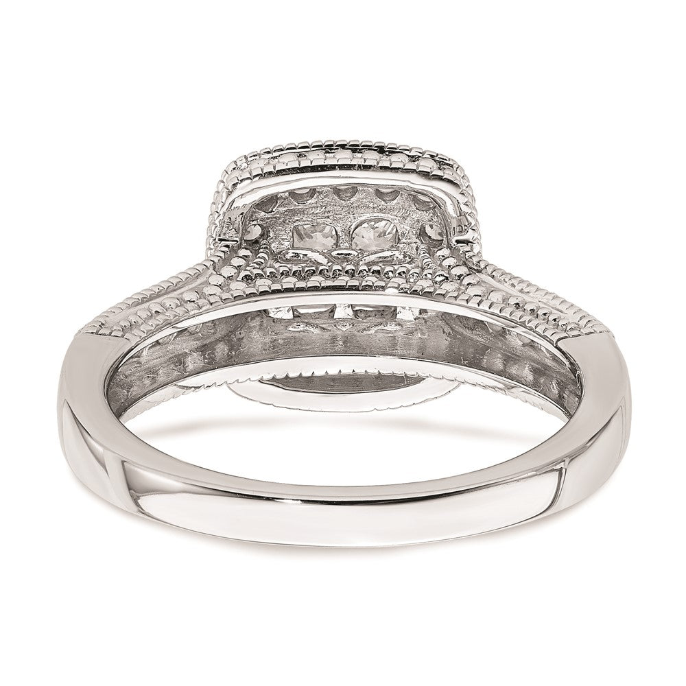 14k White Gold Real Diamond Diamond Engagement Ring
