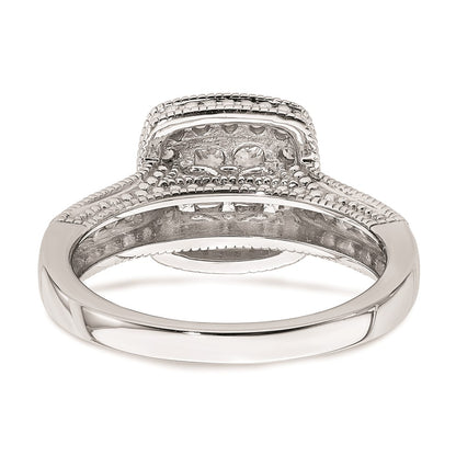 14k White Gold Real Diamond Diamond Engagement Ring