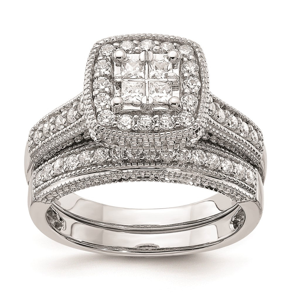14k White Gold Real Diamond Diamond Engagement Ring