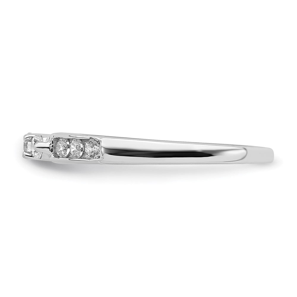 14k White Gold Real Diamond Band