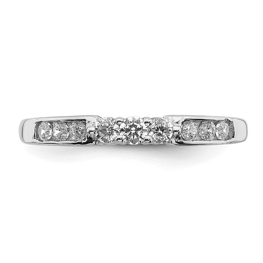 14k White Gold Real Diamond Band