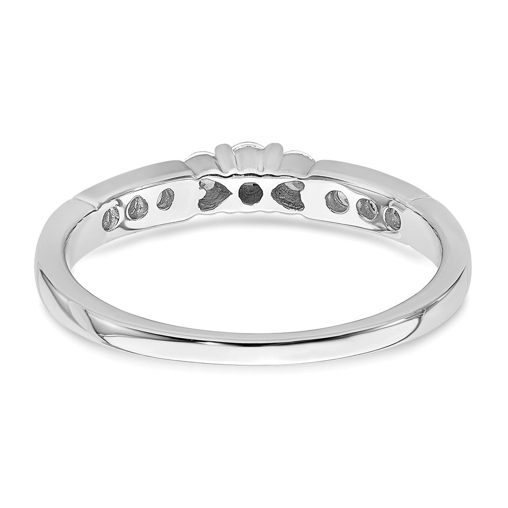 14k White Gold Real Diamond Band