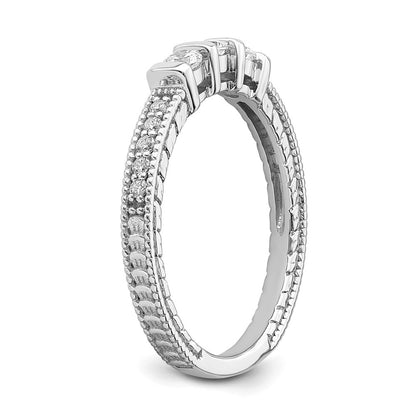 14k White Gold Real Diamond Band
