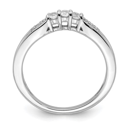 14k White Gold Real Diamond Band