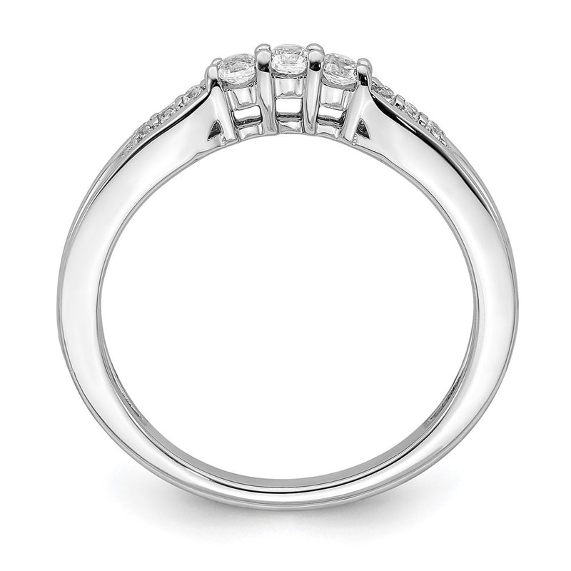14k White Gold Real Diamond Band