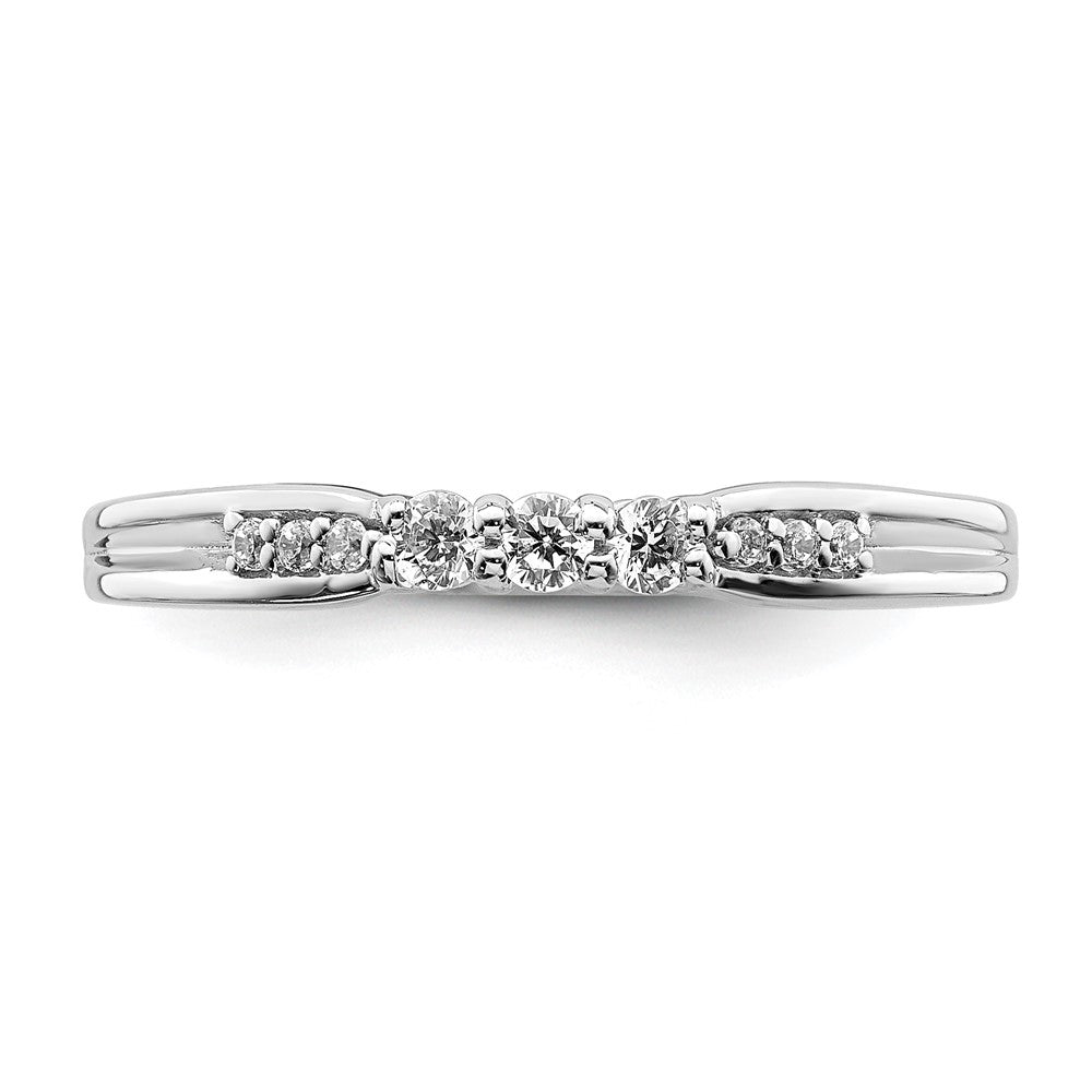 14k White Gold Real Diamond Band
