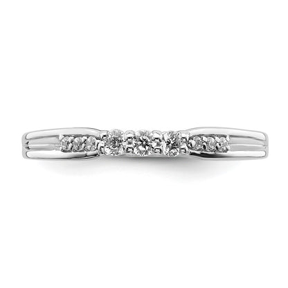 14k White Gold Real Diamond Band