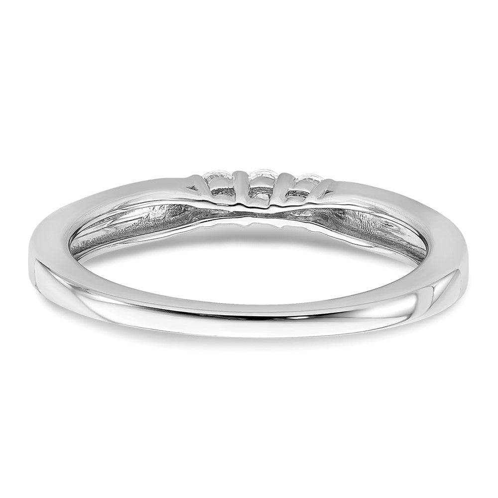 14k White Gold Real Diamond Band