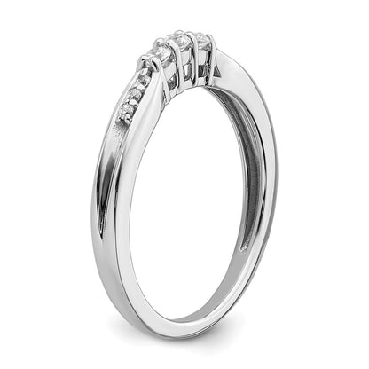 14k White Gold Real Diamond Band