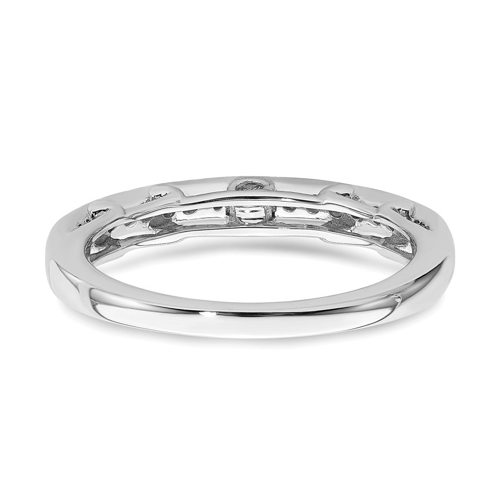 14k White Gold Real Diamond Band