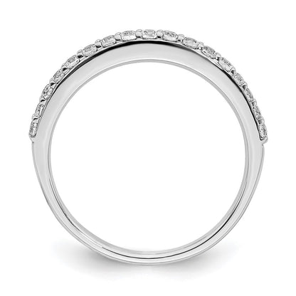 14k White Gold Real Diamond Band