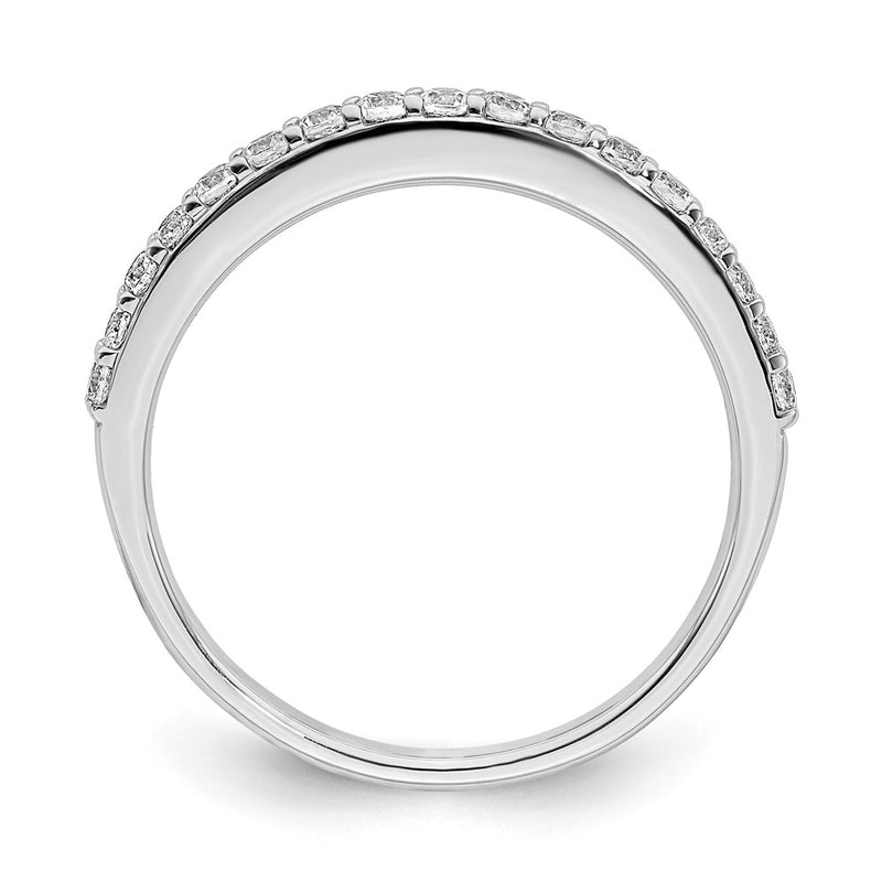 14k White Gold Real Diamond Band