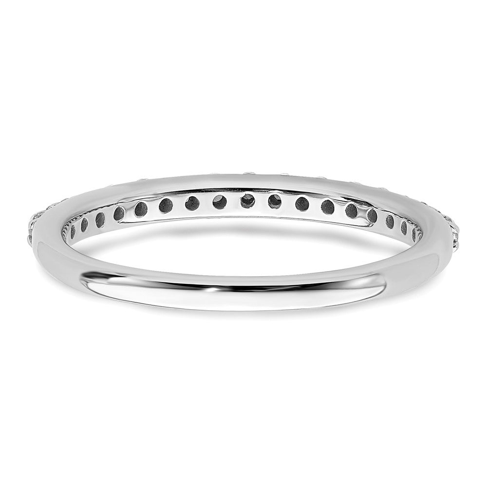 14k White Gold Real Diamond Band