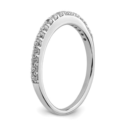 14k White Gold Real Diamond Band