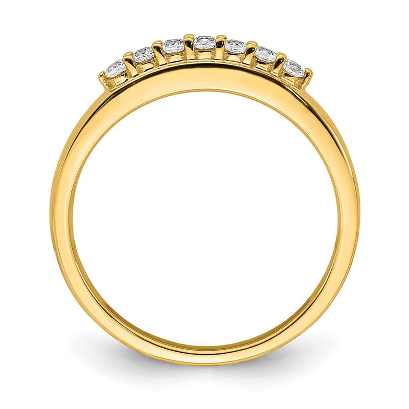 14K Yellow Gold Real Diamond Band