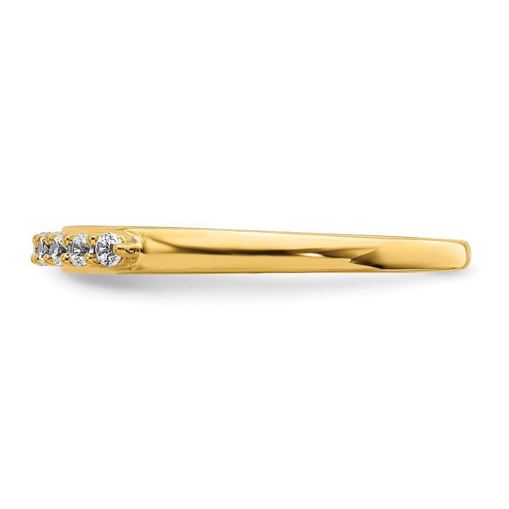 14K Yellow Gold Real Diamond Band