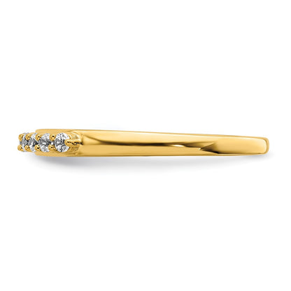 14K Yellow Gold Real Diamond Band