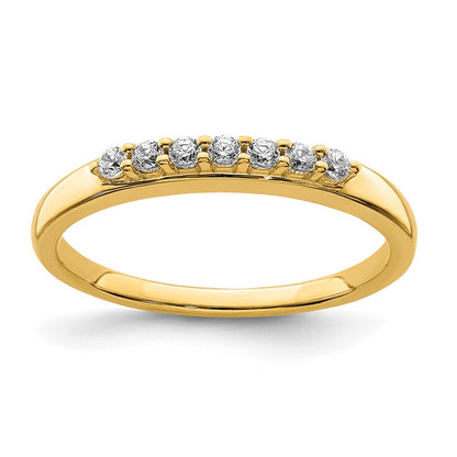 14K Yellow Gold Real Diamond Band
