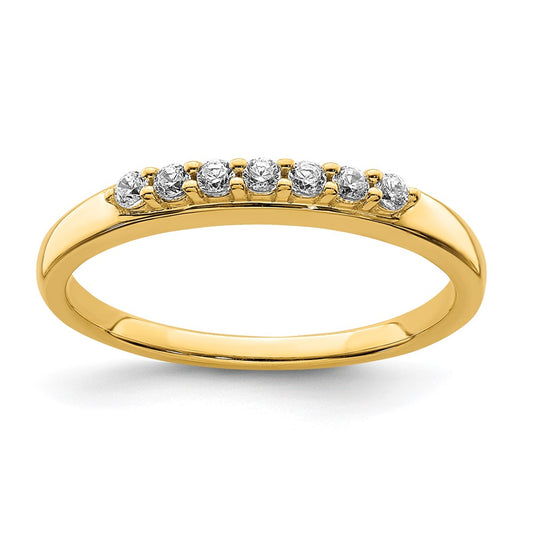14K Yellow Gold Real Diamond Band