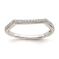 0.12ct. CZ Solid Real 14k White Gold Contoured Wedding Band Ring