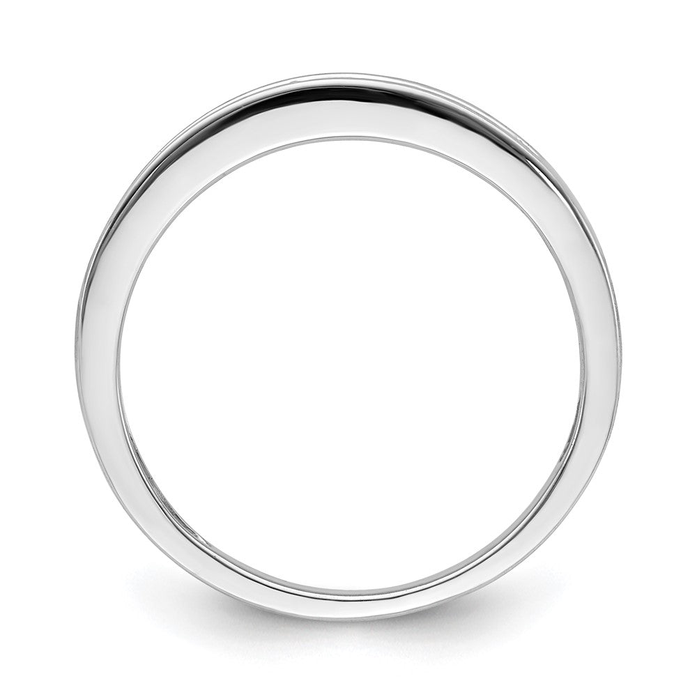 14k White Gold Real Diamond Band