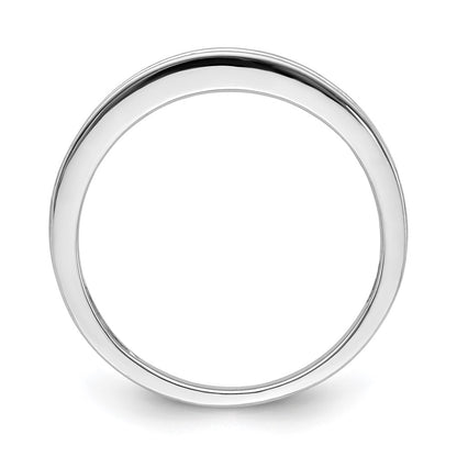 14k White Gold Real Diamond Band