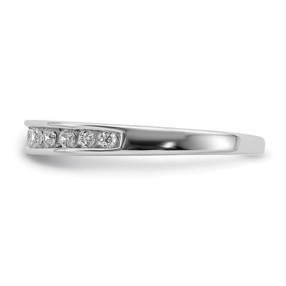 0.16ct. CZ Solid Real 14k White Gold Wedding Band Ring