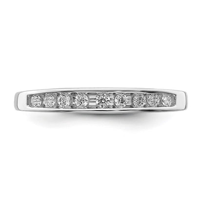 0.16ct. CZ Solid Real 14k White Gold Wedding Band Ring