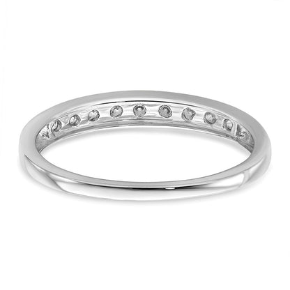 0.16ct. CZ Solid Real 14k White Gold Wedding Band Ring