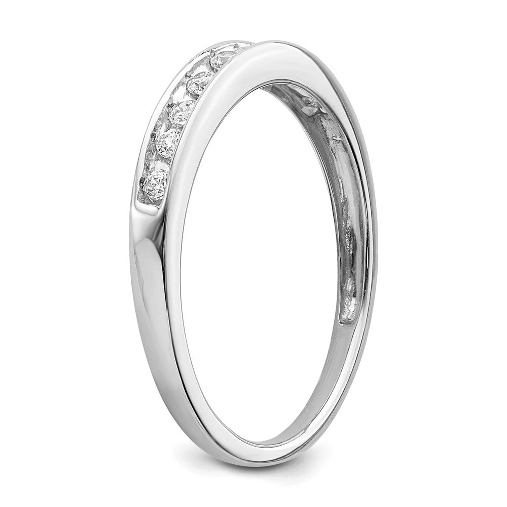 14k White Gold Real Diamond Band