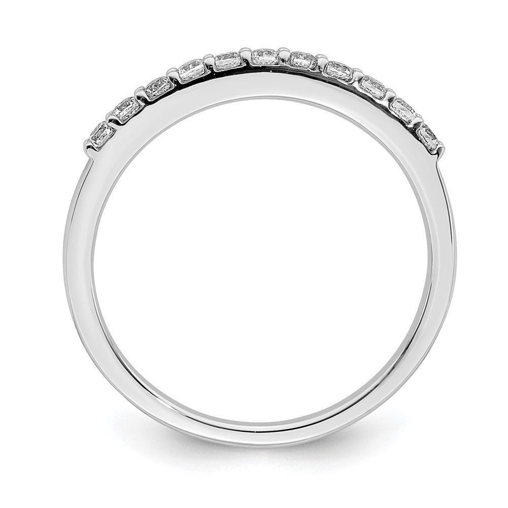 0.24ct. CZ Solid Real 14k White Gold Wedding Band Ring