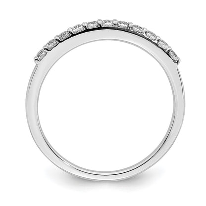 14k White Gold Real Diamond Band