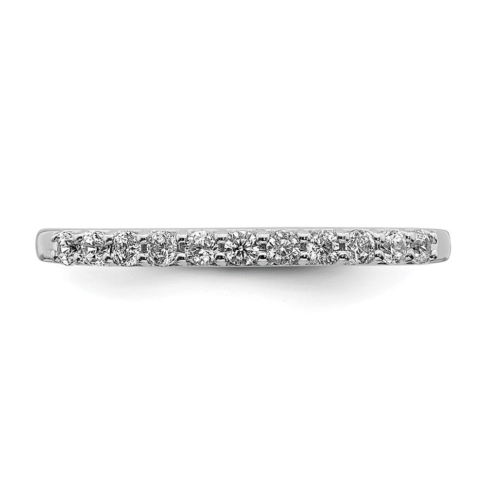 0.24ct. CZ Solid Real 14k White Gold Wedding Band Ring
