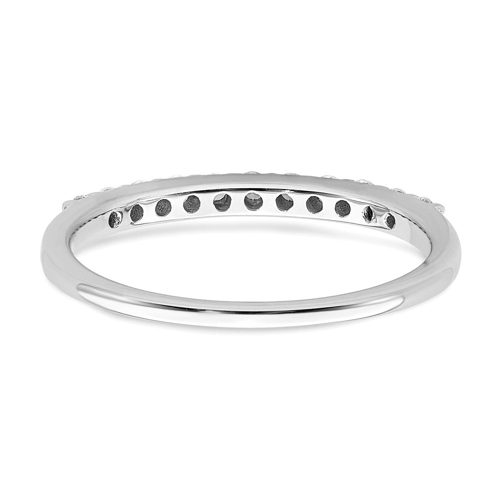 0.24ct. CZ Solid Real 14k White Gold Wedding Band Ring