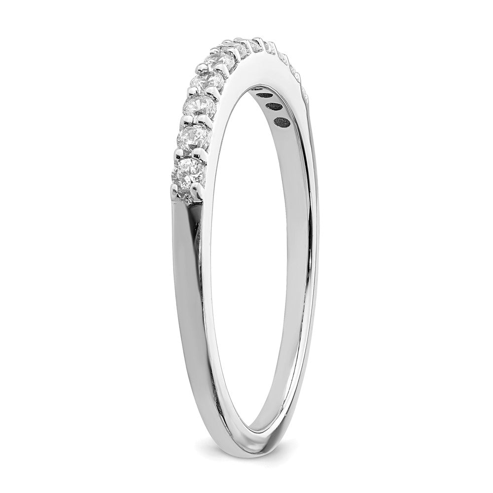 0.24ct. CZ Solid Real 14k White Gold Wedding Band Ring