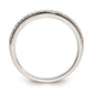0.12ct. CZ Solid Real 14k White Gold Contoured Wedding Band Ring