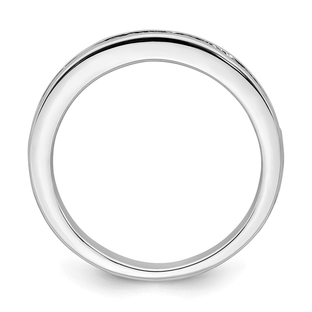 0.21ct. CZ Solid Real 14k White Gold Wedding Band Ring