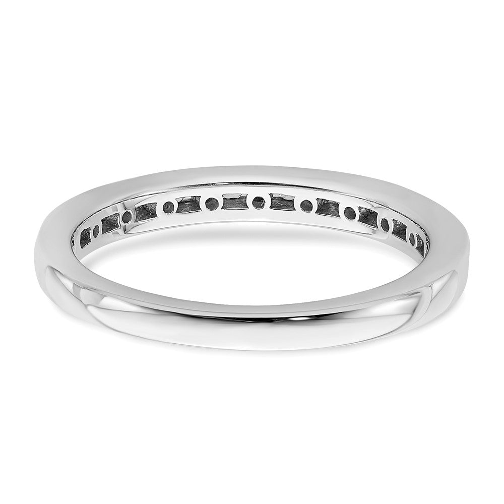 14k White Gold Real Diamond Band