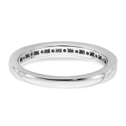 14k White Gold Real Diamond Band